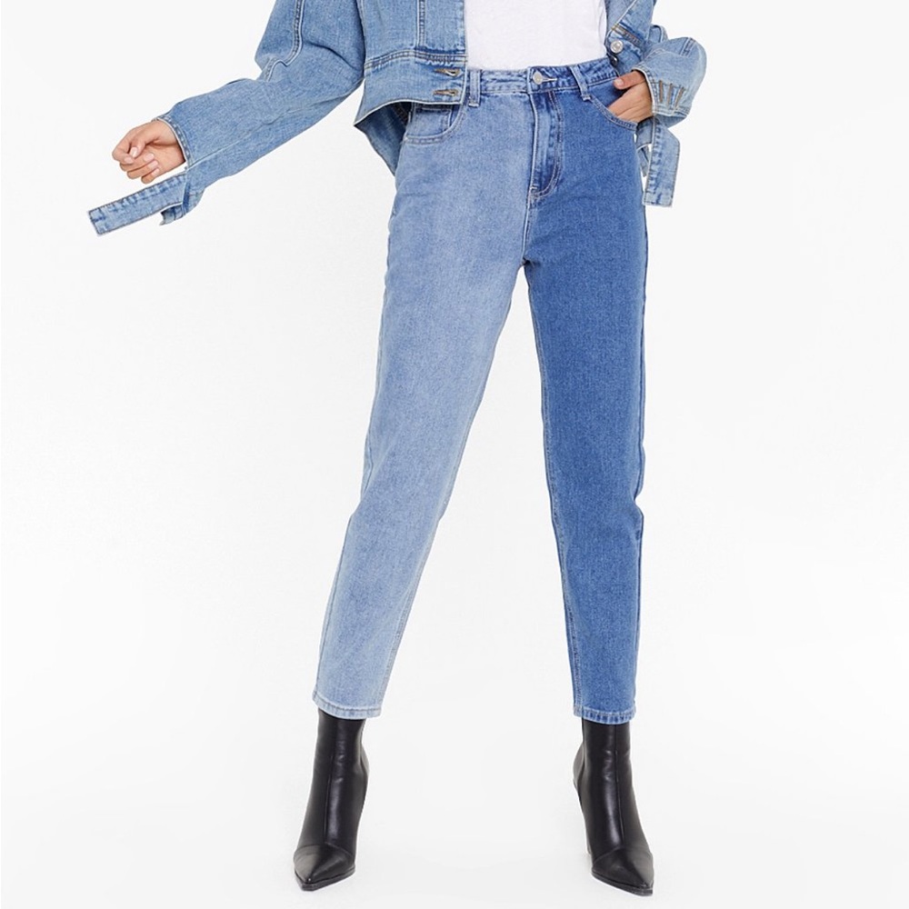 Two Tone / Mixed Denim Jeans NWT